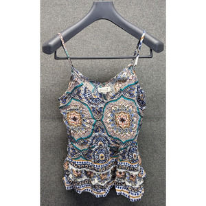 Molly Bracken Womens V Neck Colorful Floral Print Sleeveless Camisole Size XS